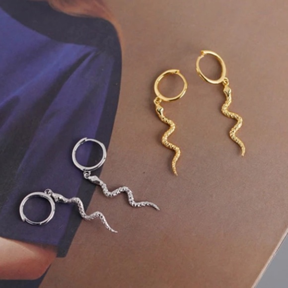 🐍 Insta sterling silver snake earrings - Picture 4 of 5
